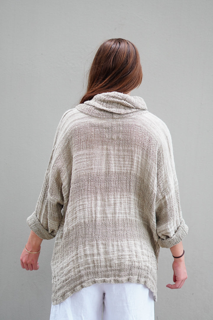 Allegra Jumper Natural & White Ombre