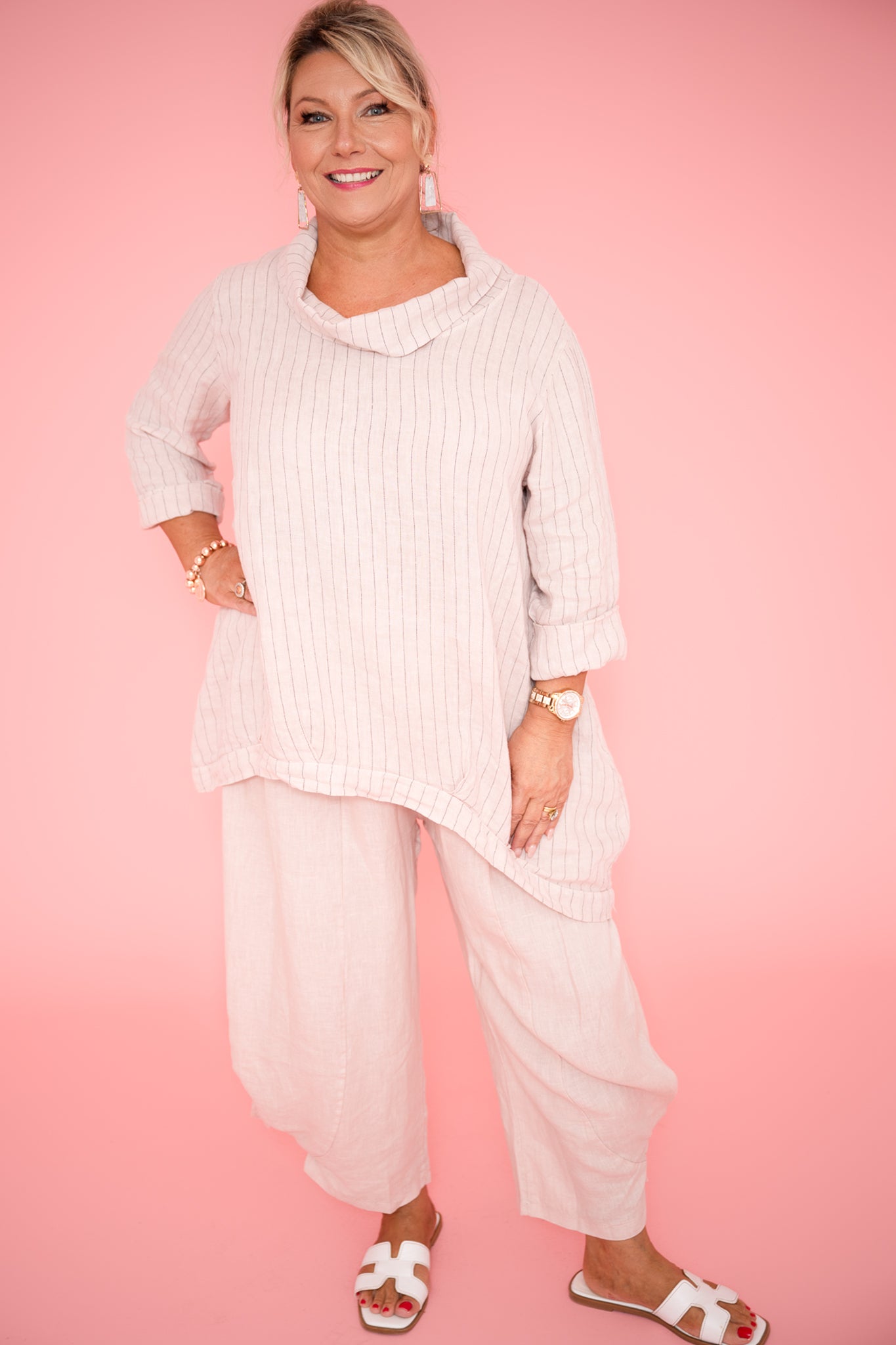 Anita Cowl Tunic | Pink