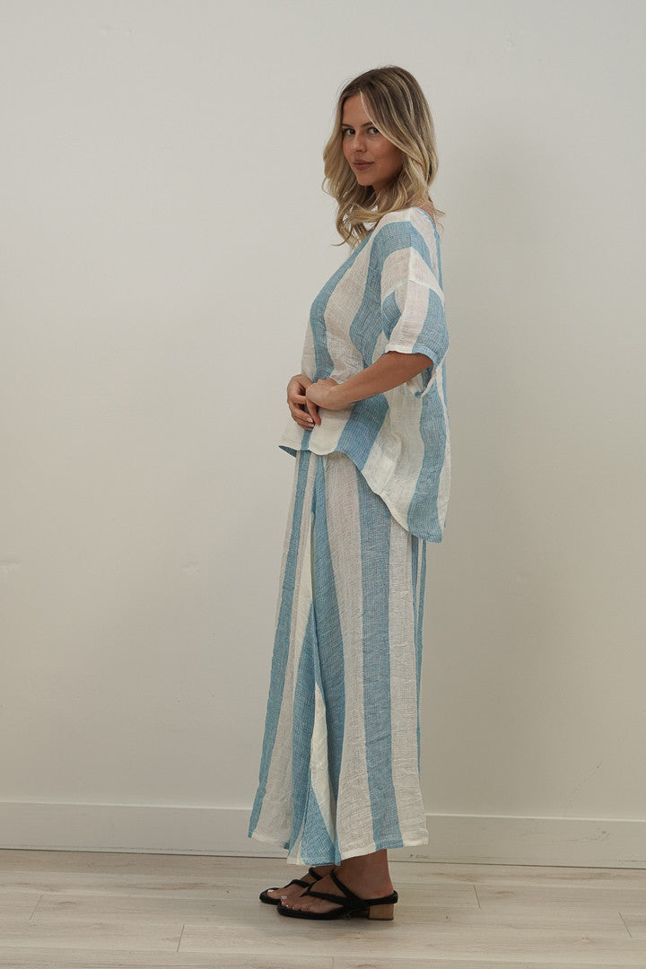 Barbara Top Coastal Sky Stripes