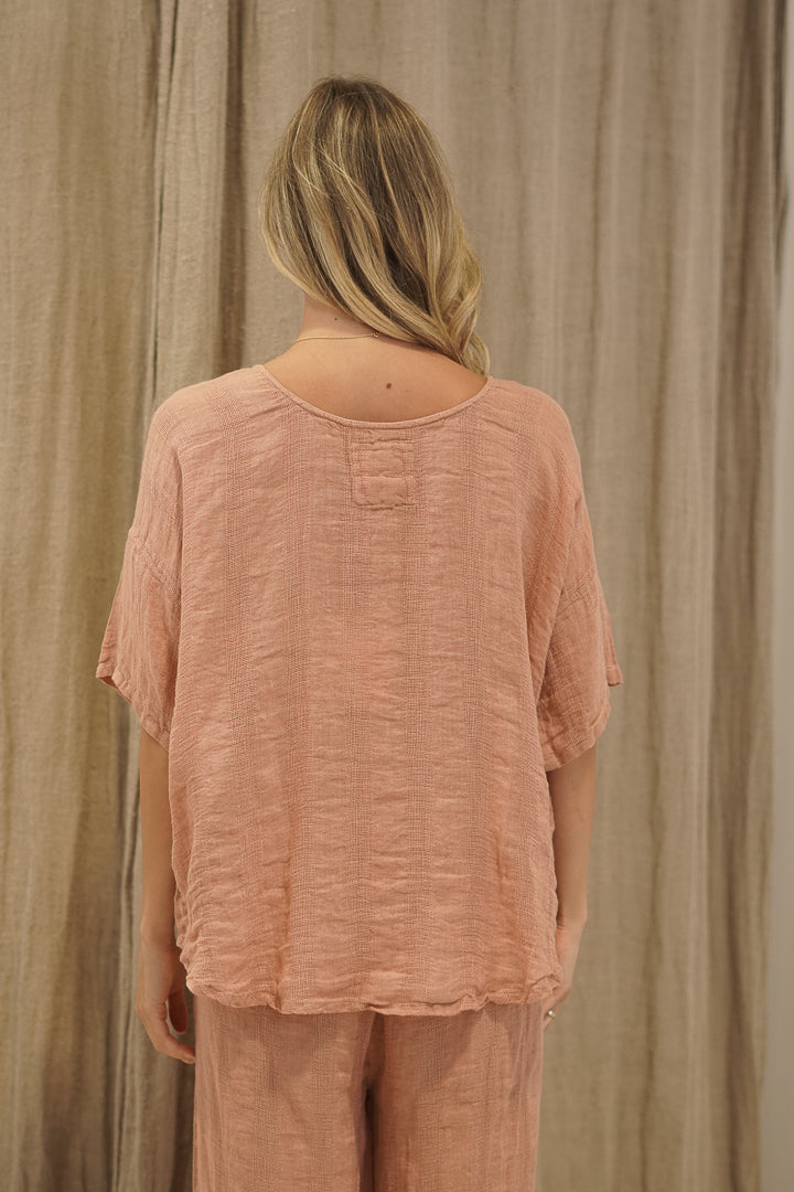 Barbara Top Cameo Brown Check/Combo