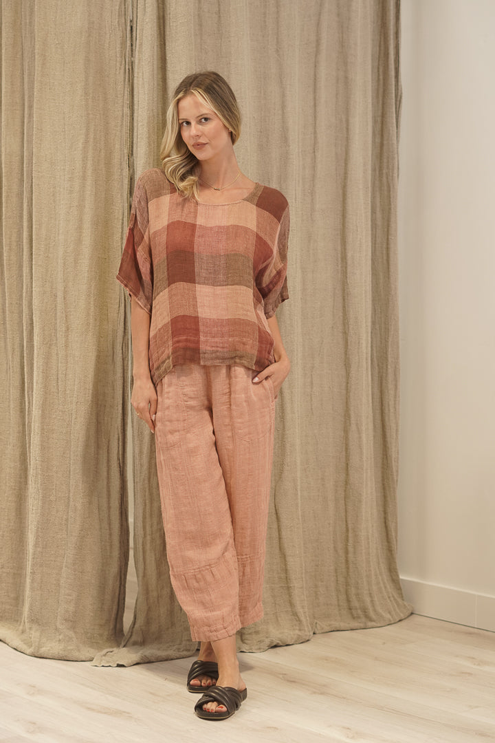 Barbara Top Cameo Brown Combo