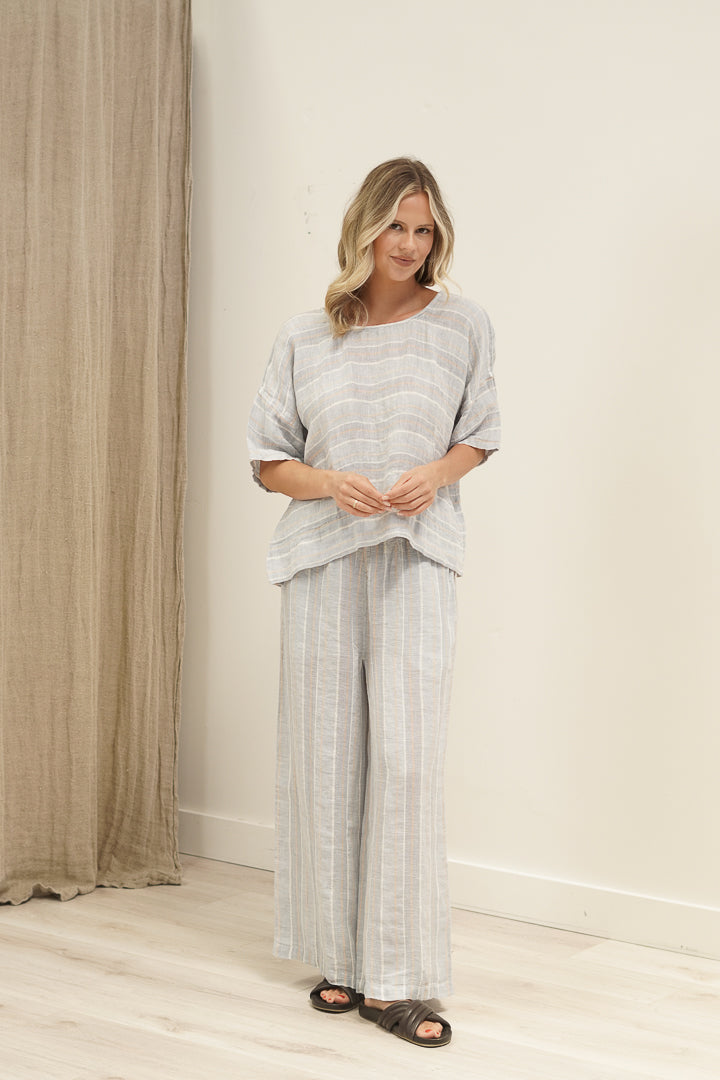 Barbara Top Lemon Sorbet Multi Stripes