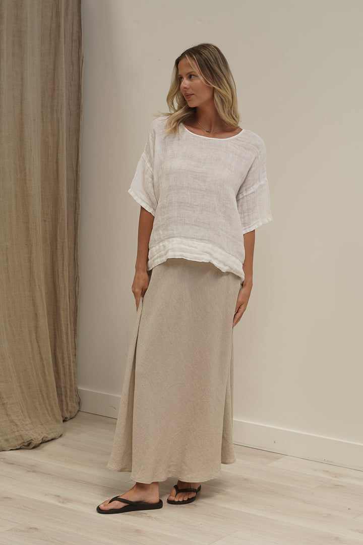 Barbara Top In White Combo