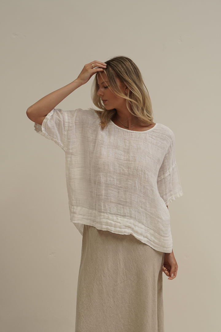 Barbara Top In White Combo
