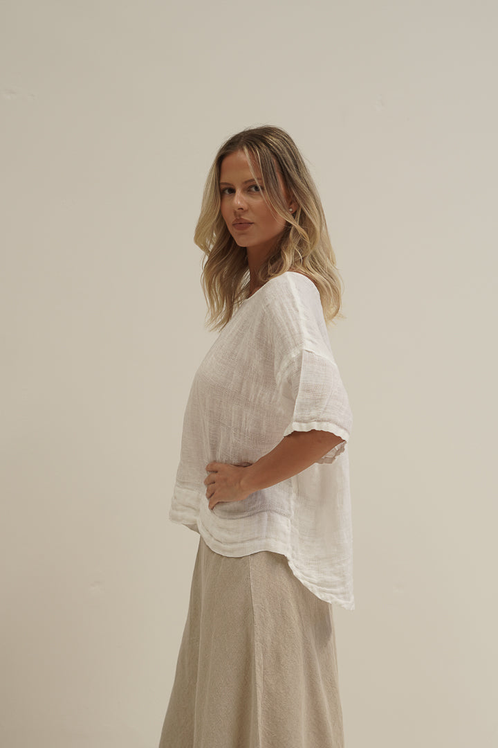 Barbara Top In White Combo
