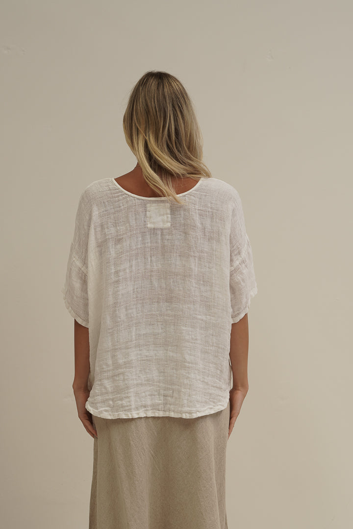 Barbara Top In White Combo
