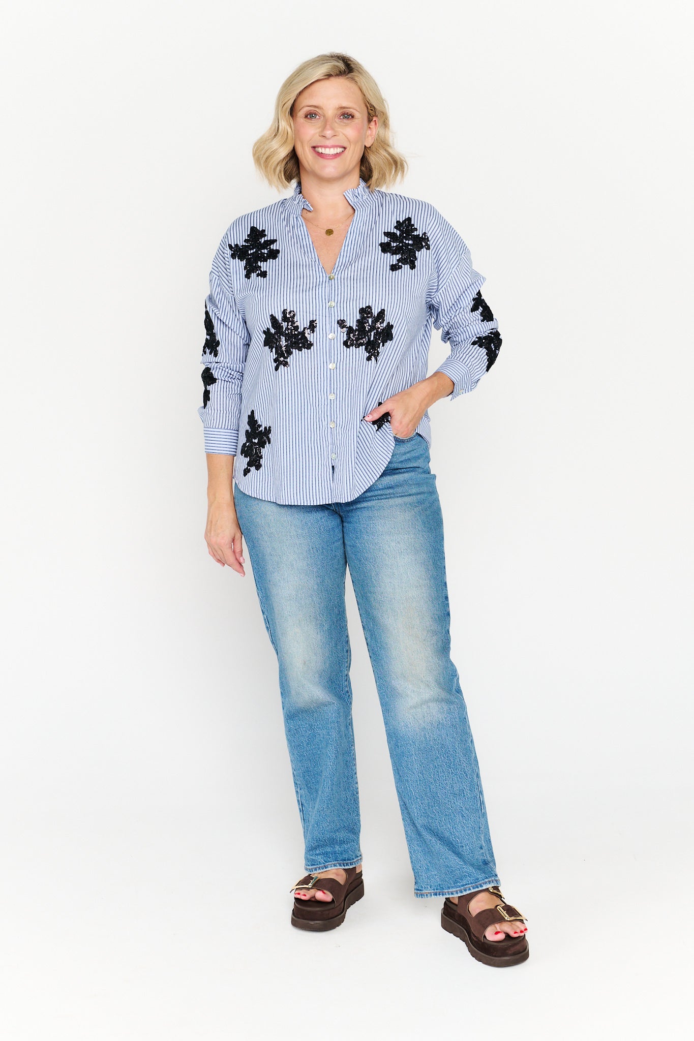 BLACK FLOWER SHIRT