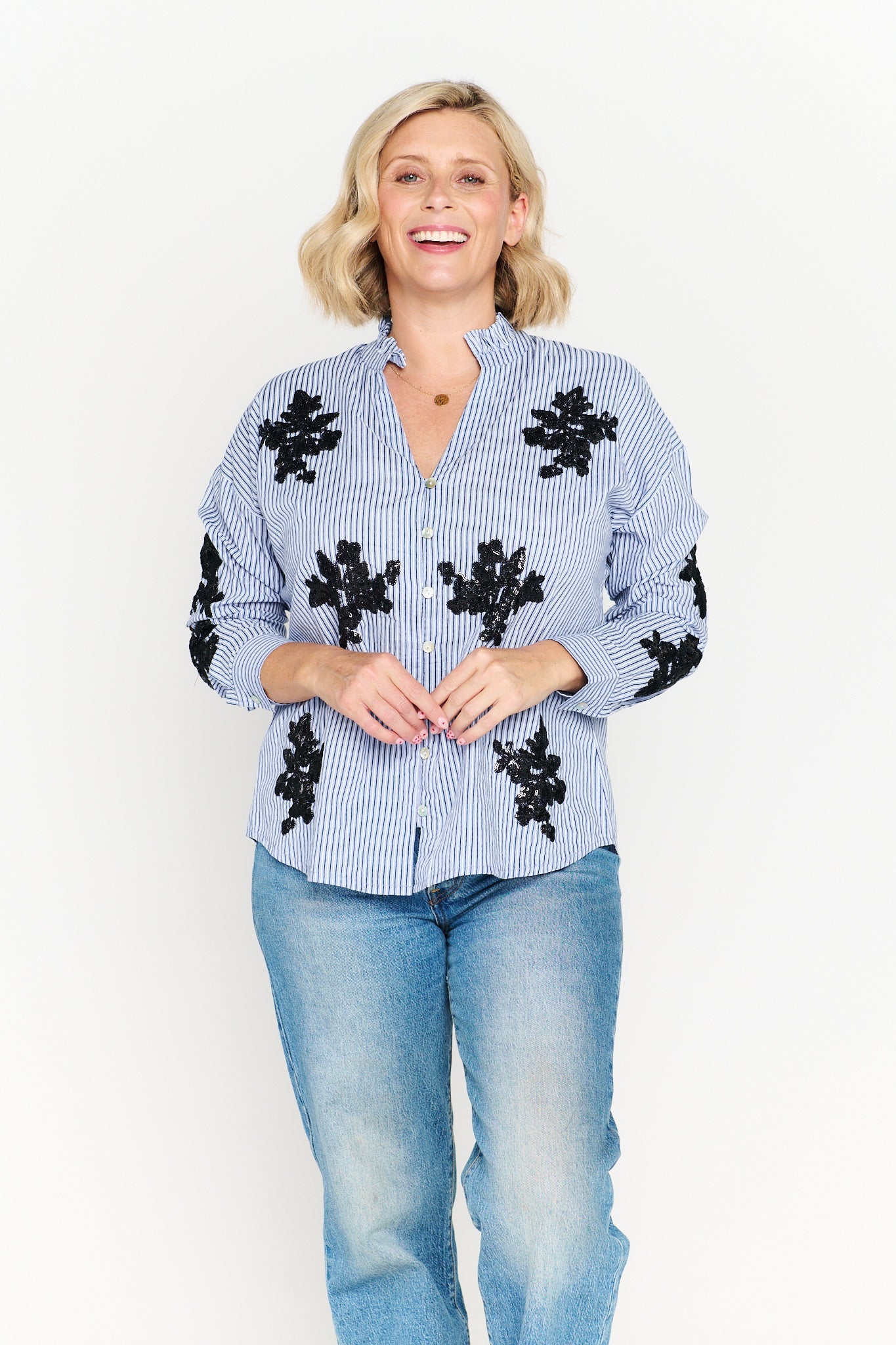 BLACK FLOWER SHIRT
