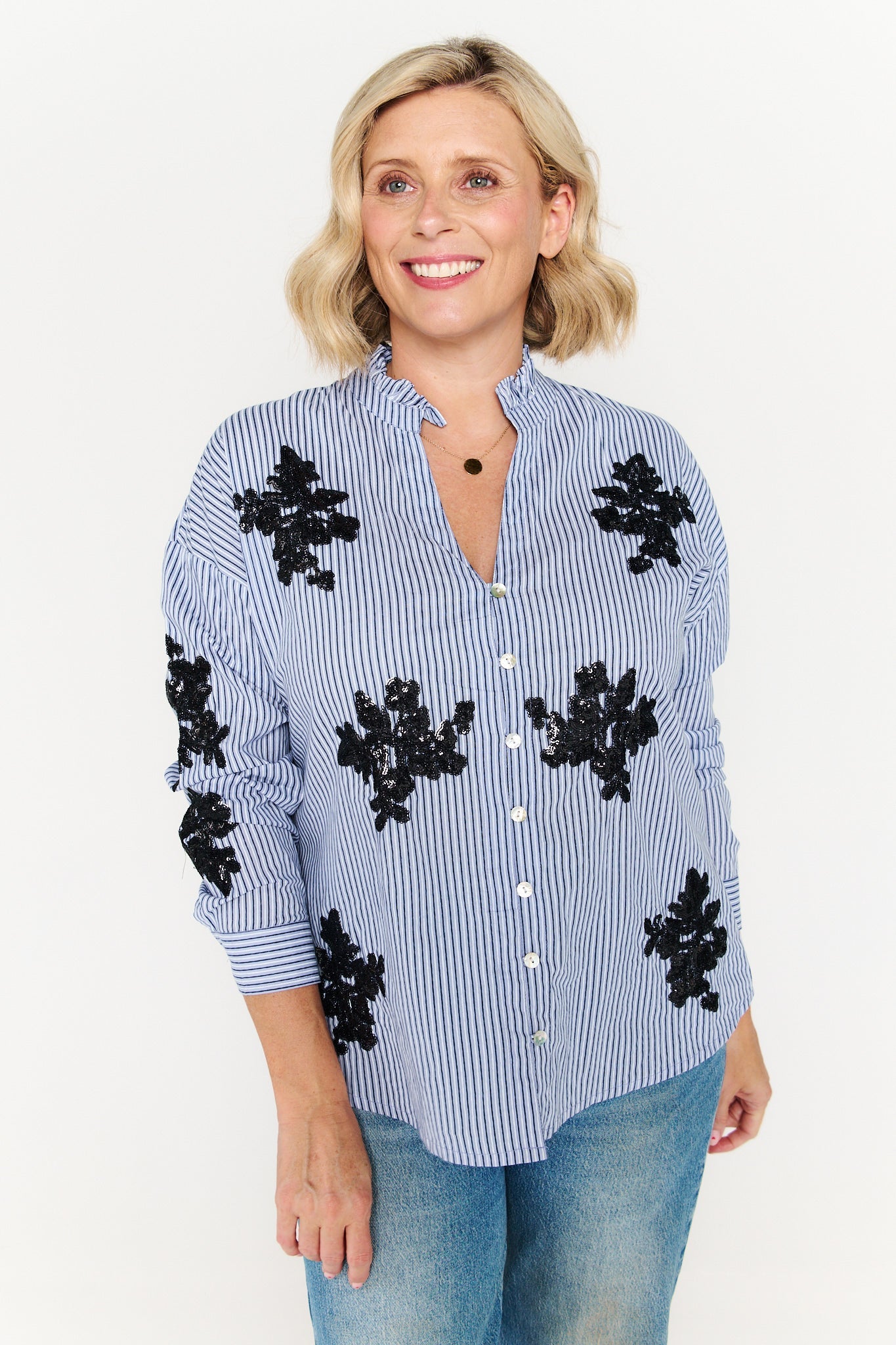 BLACK FLOWER SHIRT
