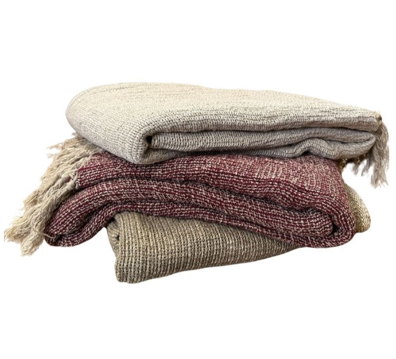 Audrey Linen Bed Throw