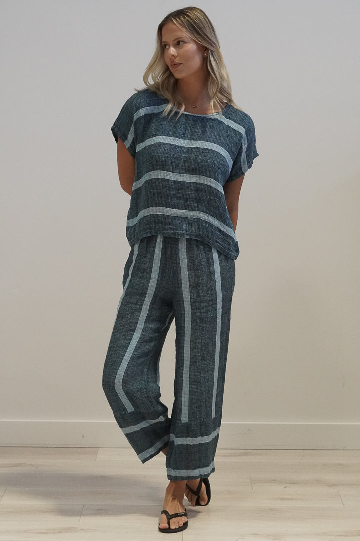 Tami Pants Gemstone Blue Stripe