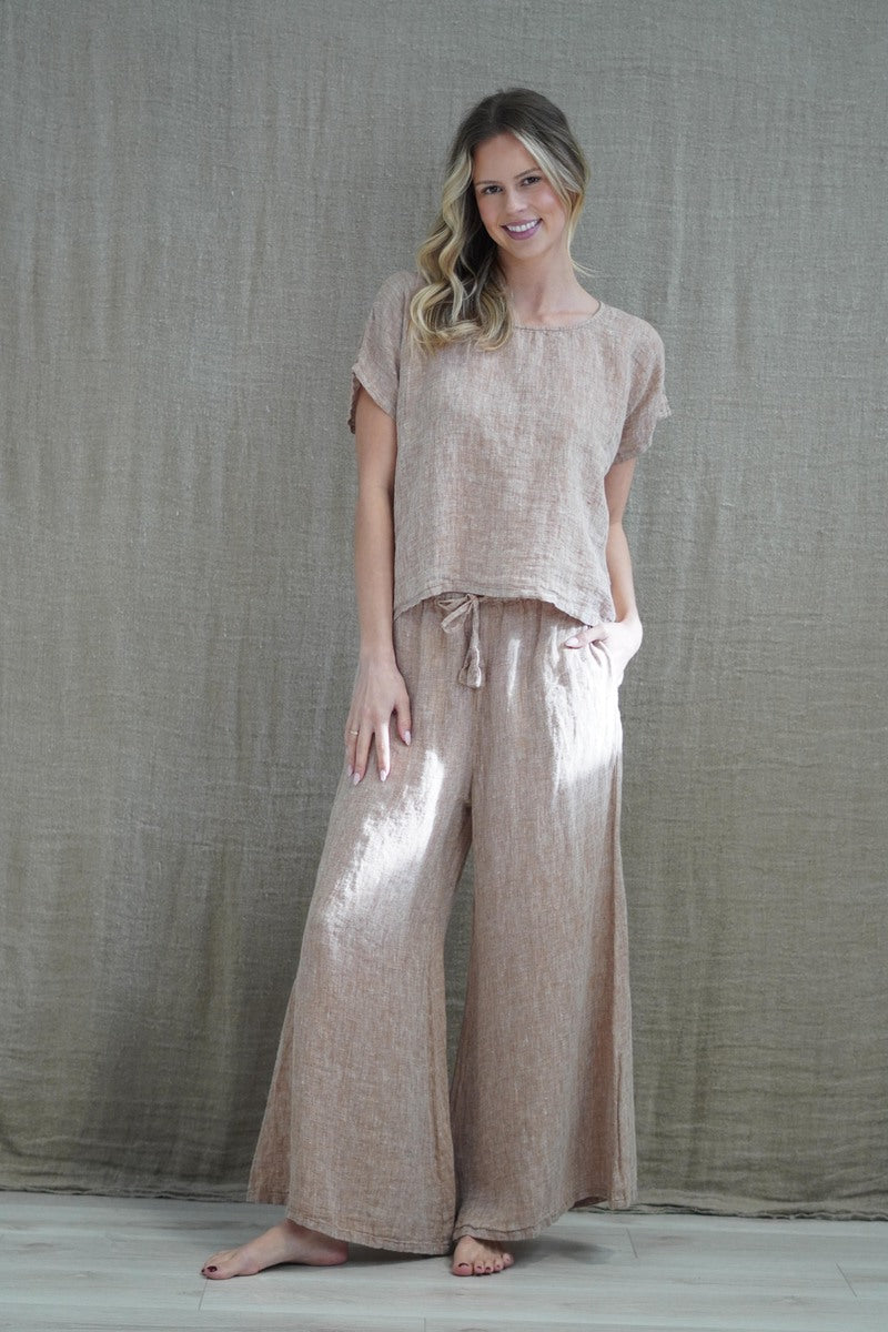 Alessa Wide Leg Pants Antique Rust