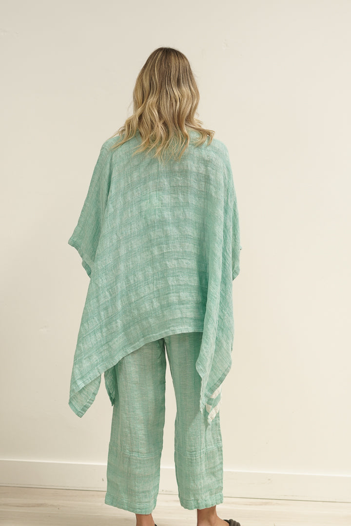 Carmen Cardigan Cascade Green Combo/Stripes