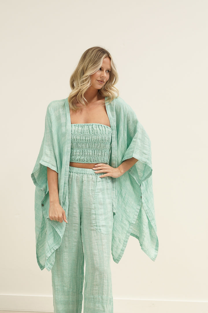 Carmen Cardigan Cascade Green Combo