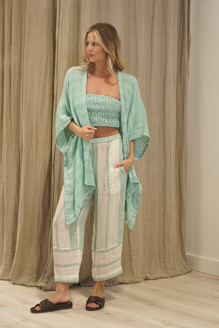 Carmen Cardigan Cascade Green Combo