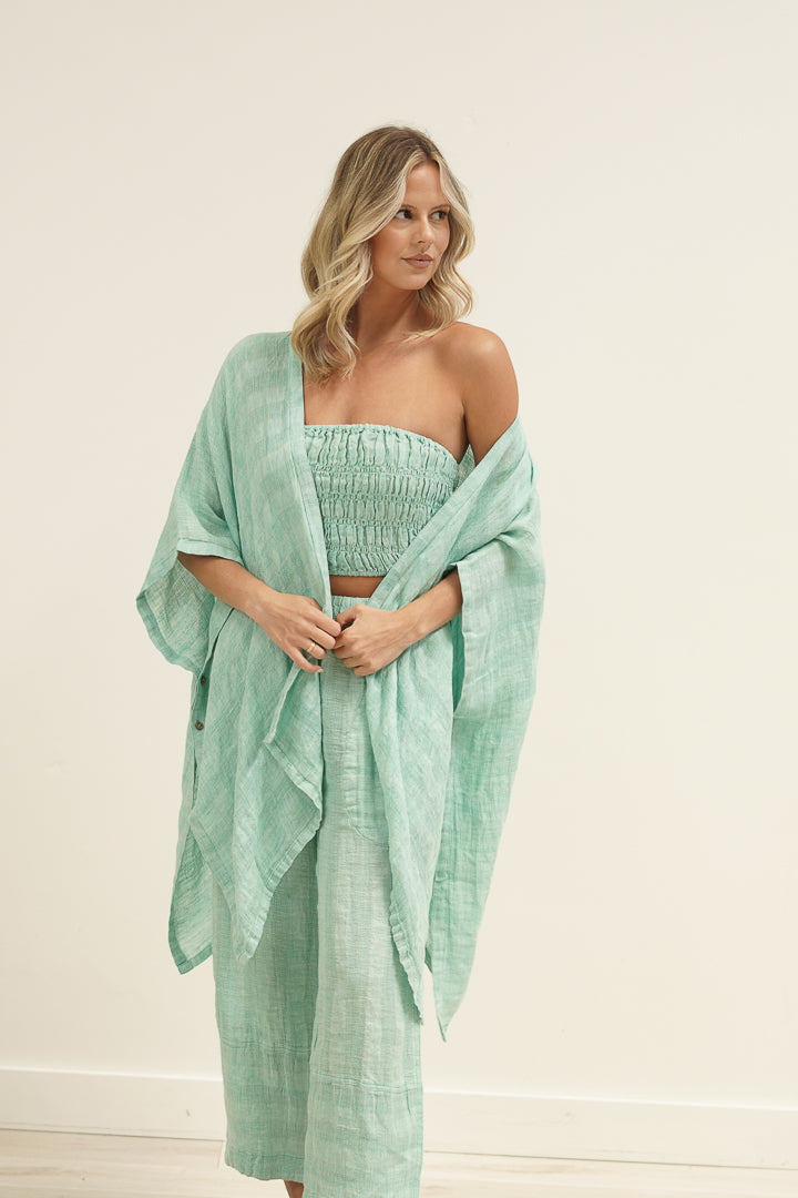 Carmen Cardigan Cascade Green Combo