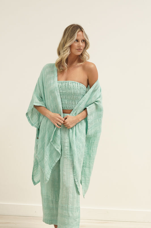 Carmen Cardigan Cascade Green Combo