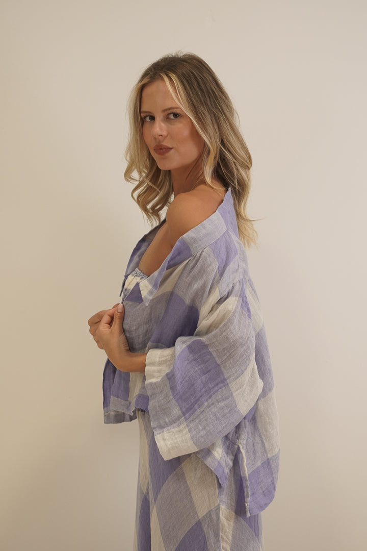 Chloe Jacket Heather Blue Check