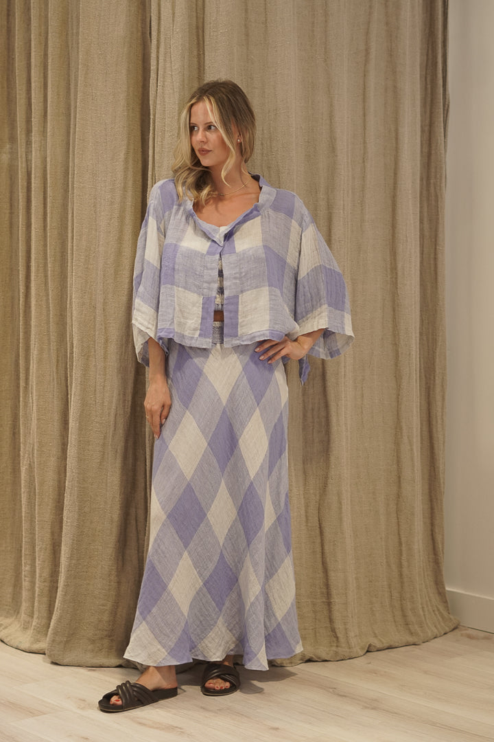 Chloe Jacket Heather Blue Check