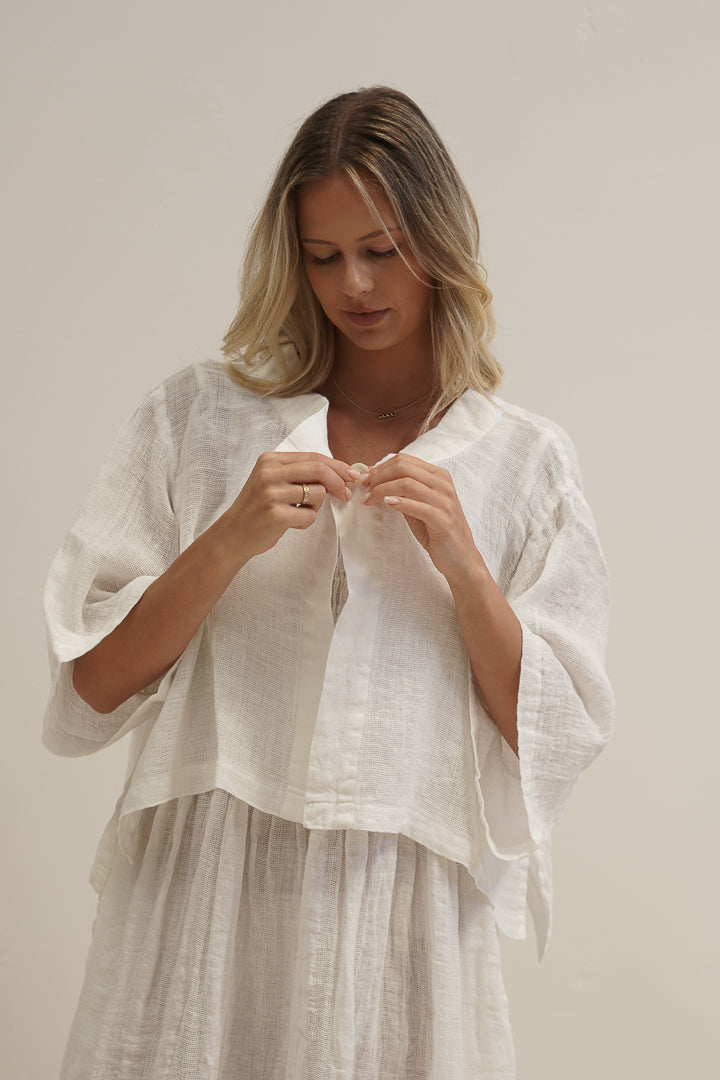 Chloe Jacket White Mesh