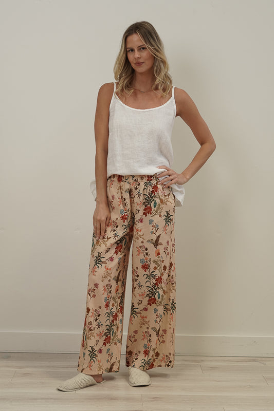 Wildflower Field Beige Lounge Pants