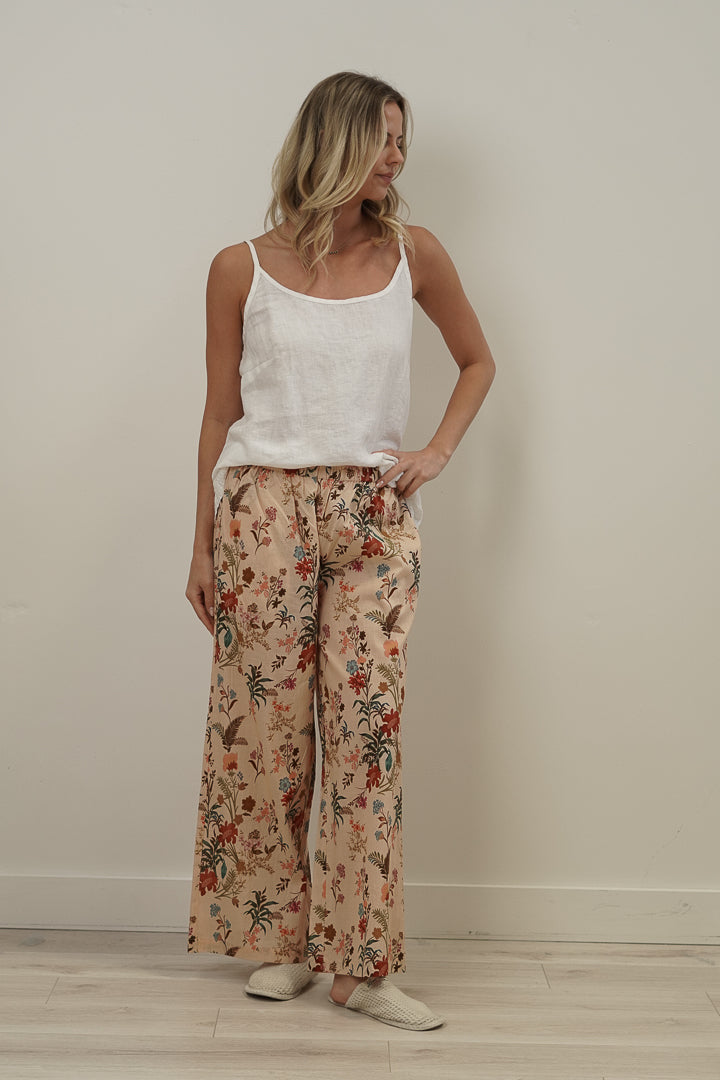 Wildflower Field Beige Lounge Pants