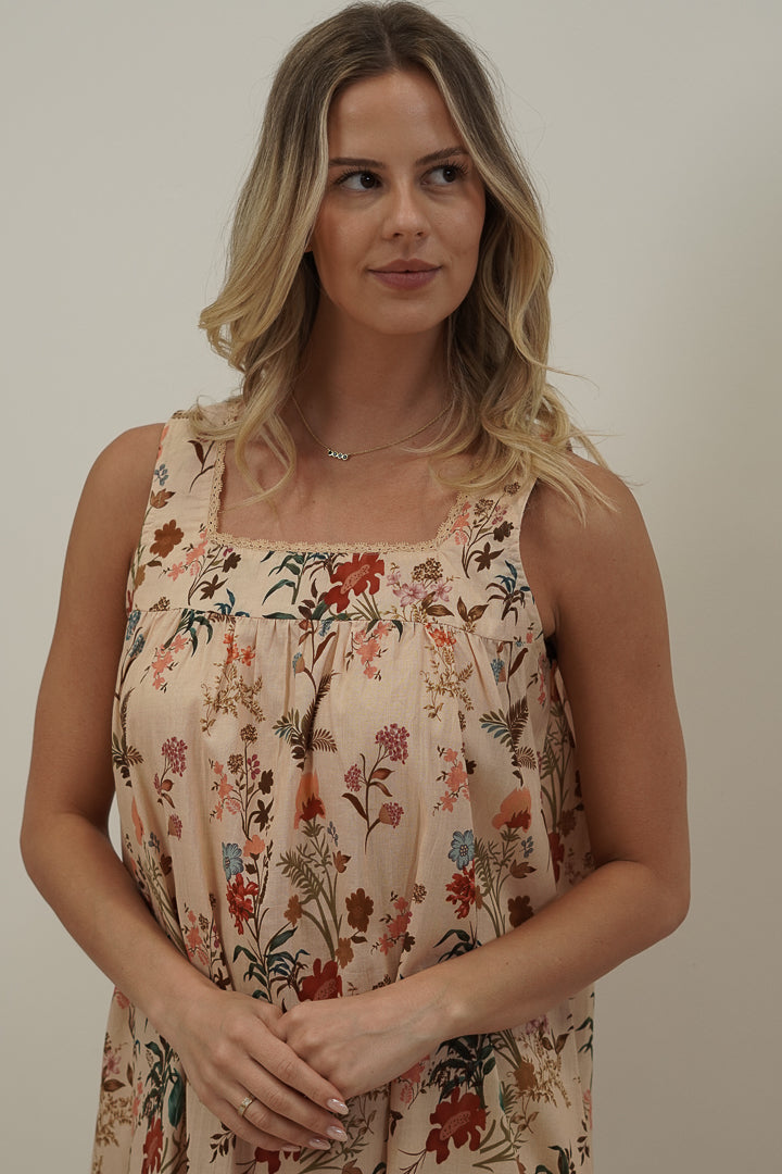 Wildflower Field Beige Night Dress