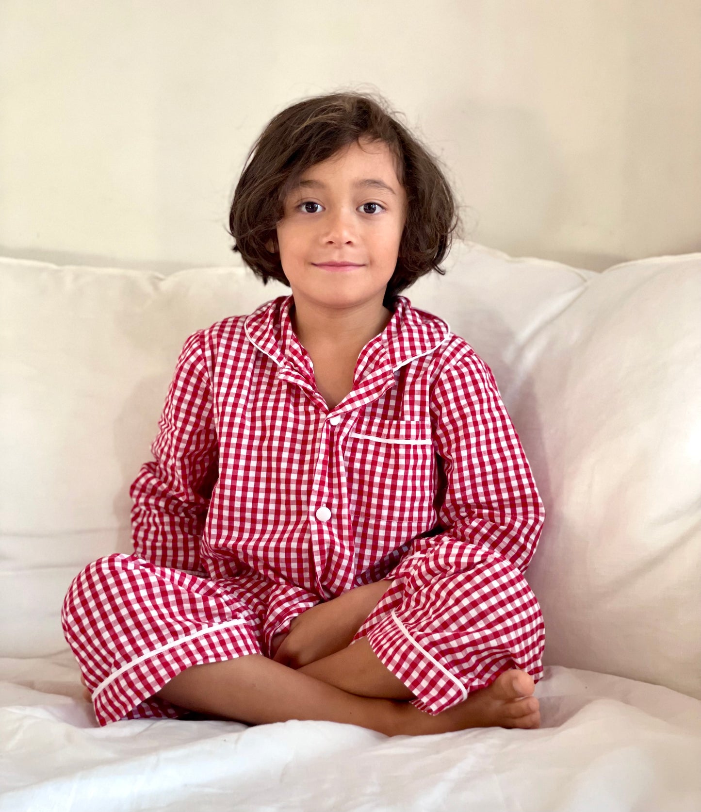 Red Check Child Pj Set (Pack Of 4)