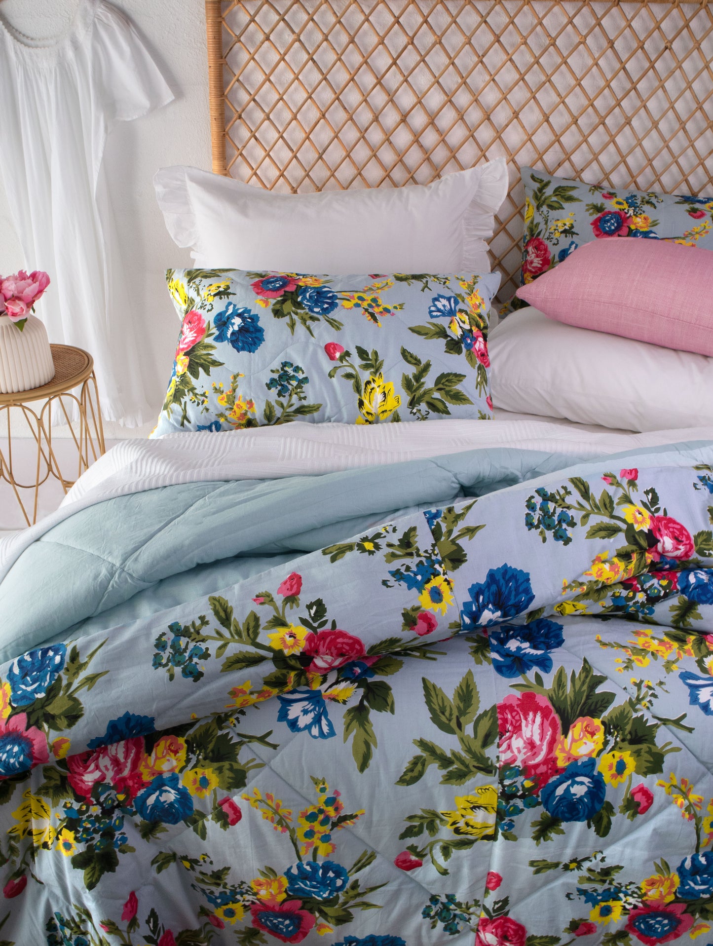 Bloom Grey Quilt Set 260 X 240 Cm