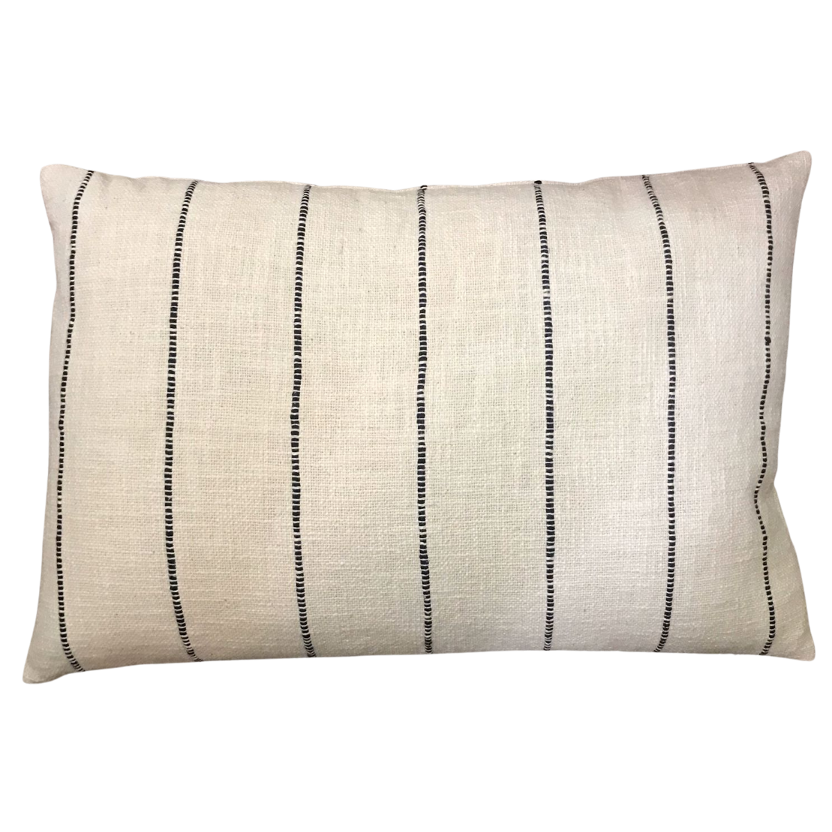 Aryan Handwoven Cotton Cushion Cover Black Stripe