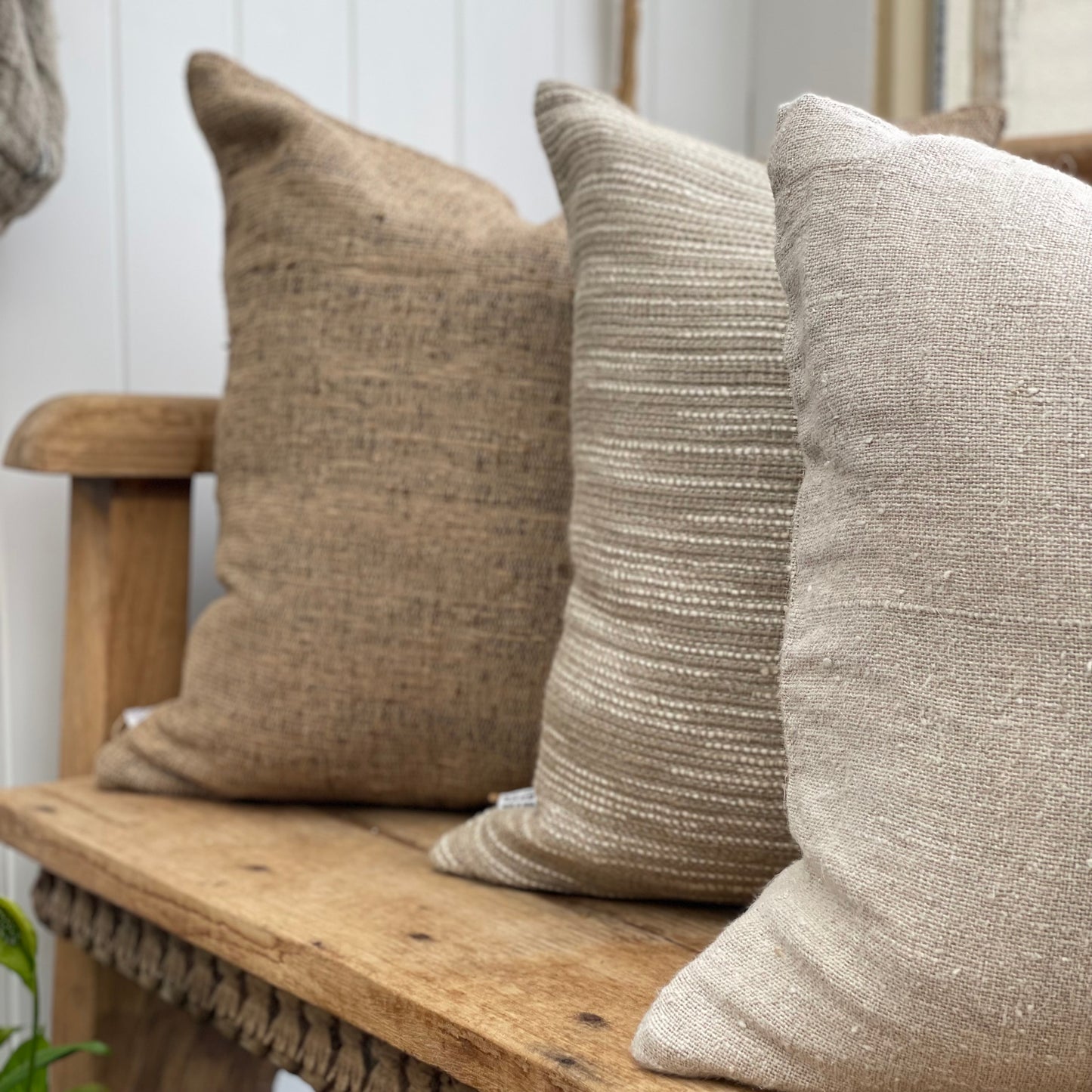 Angaston Handloomed Cushion Cover - Natural 60X60 Cm