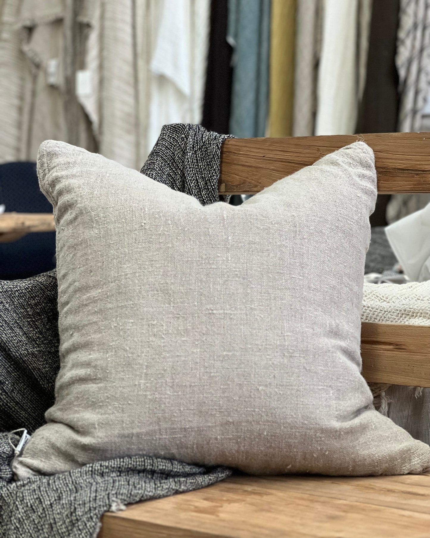Angaston Handloomed Cushion Cover - Natural 60X60 Cm