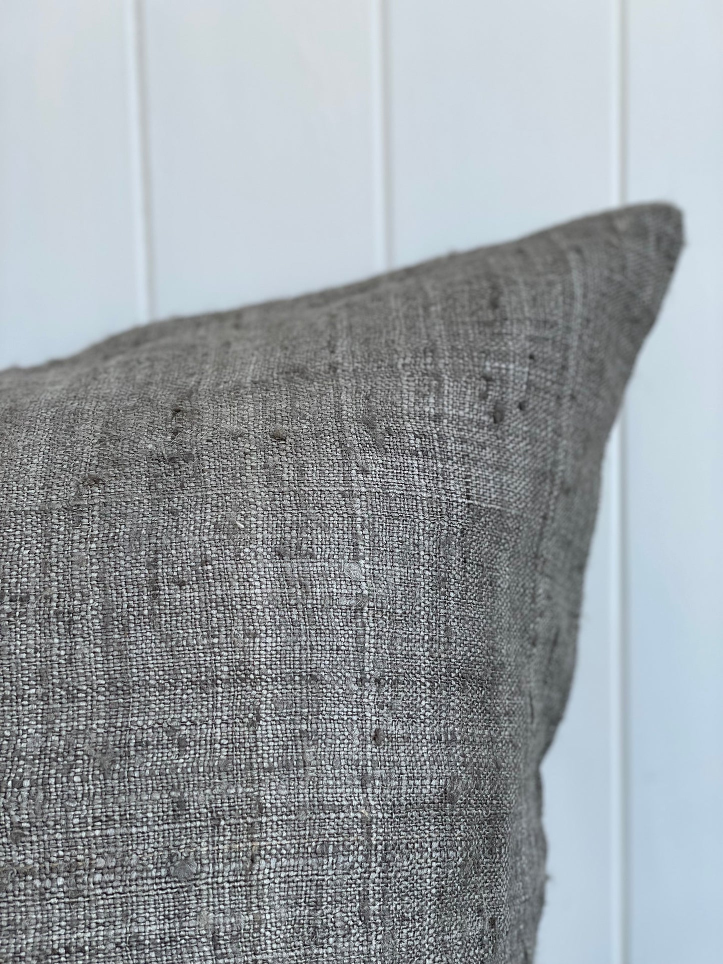 Tussar Wild Silk Cushion Cover - Grey 60 X 60 Cm