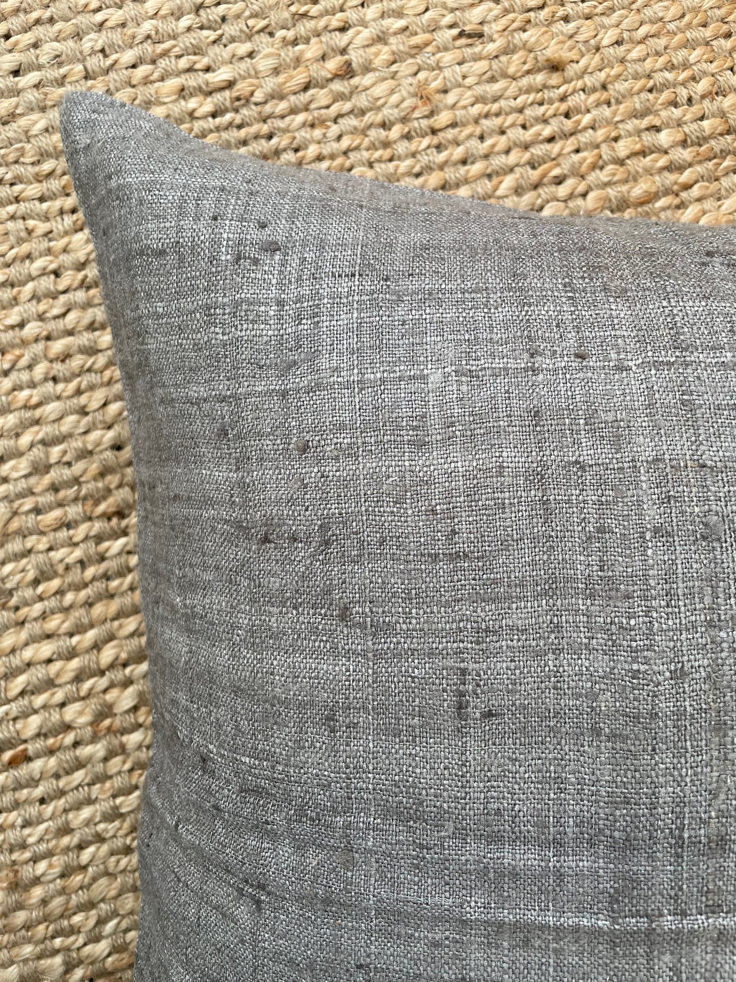Tussar Wild Silk Cushion Cover - Grey 60 X 60 Cm
