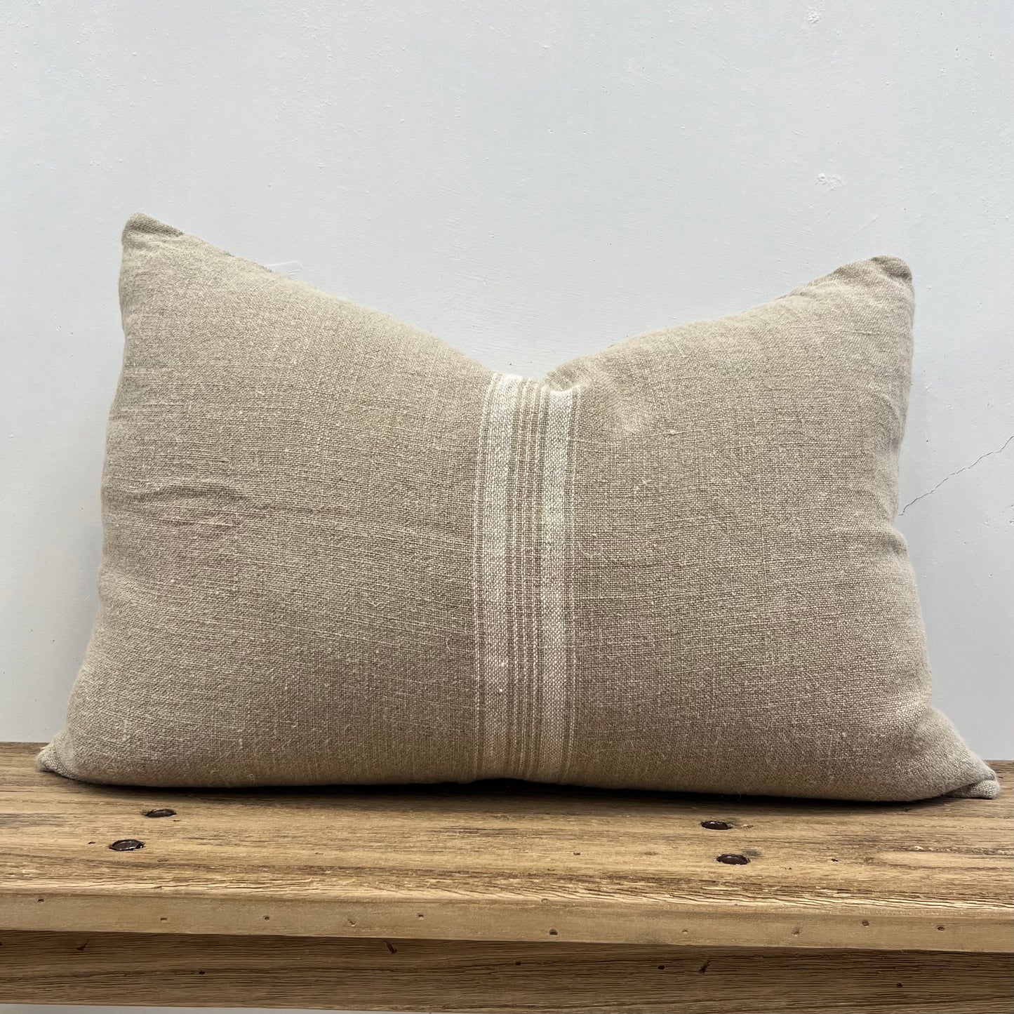 Puro Lino Cushion Cover White Stripes 40X60Cm