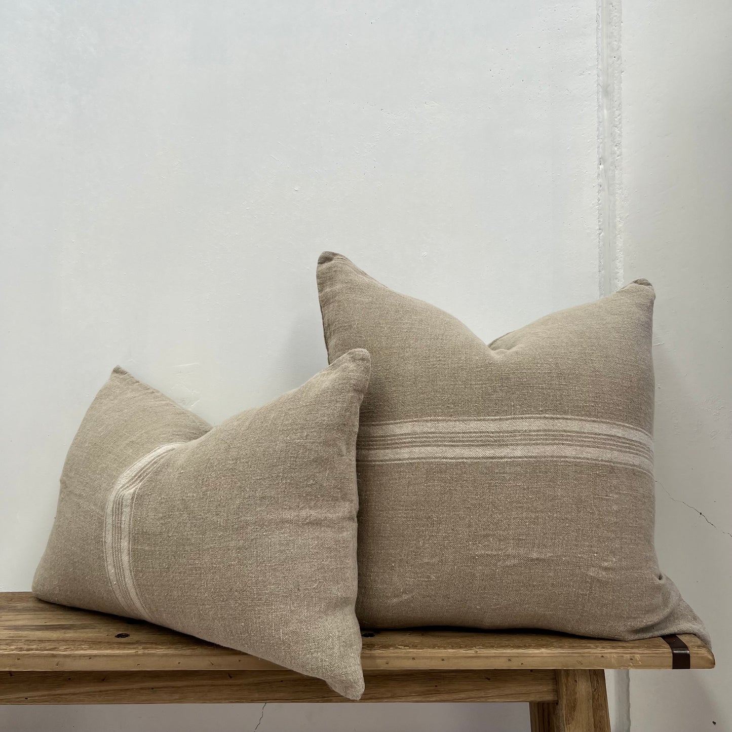 Puro Lino Cushion Cover White Stripes 40X60Cm