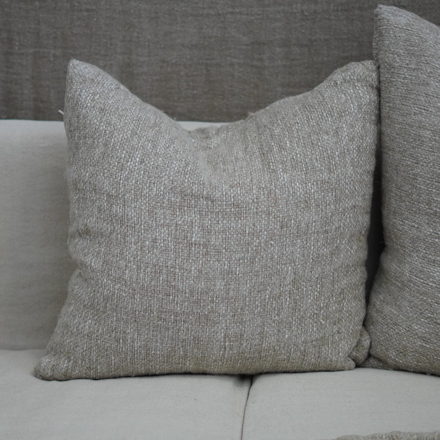 Felix Linen Cushion Cover Natural/White 50X50Cm