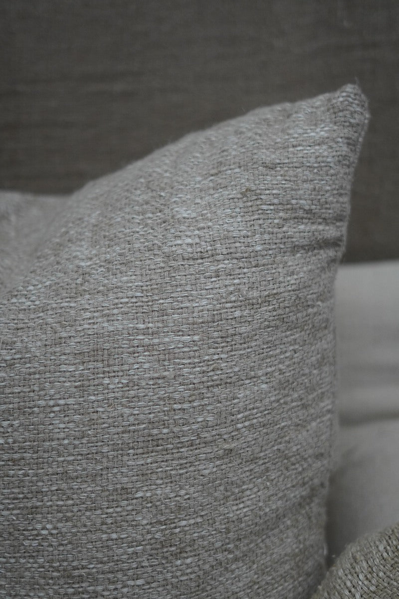 Felix Linen Cushion Cover Natural/White 60X60Cm