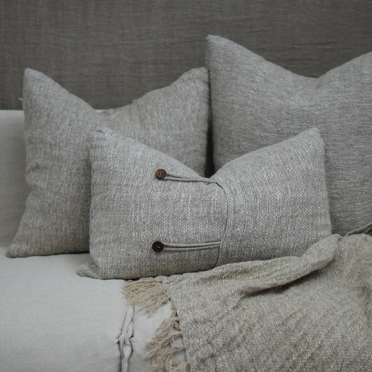 Felix Linen Cushion Cover Natural/White 40X60Cm