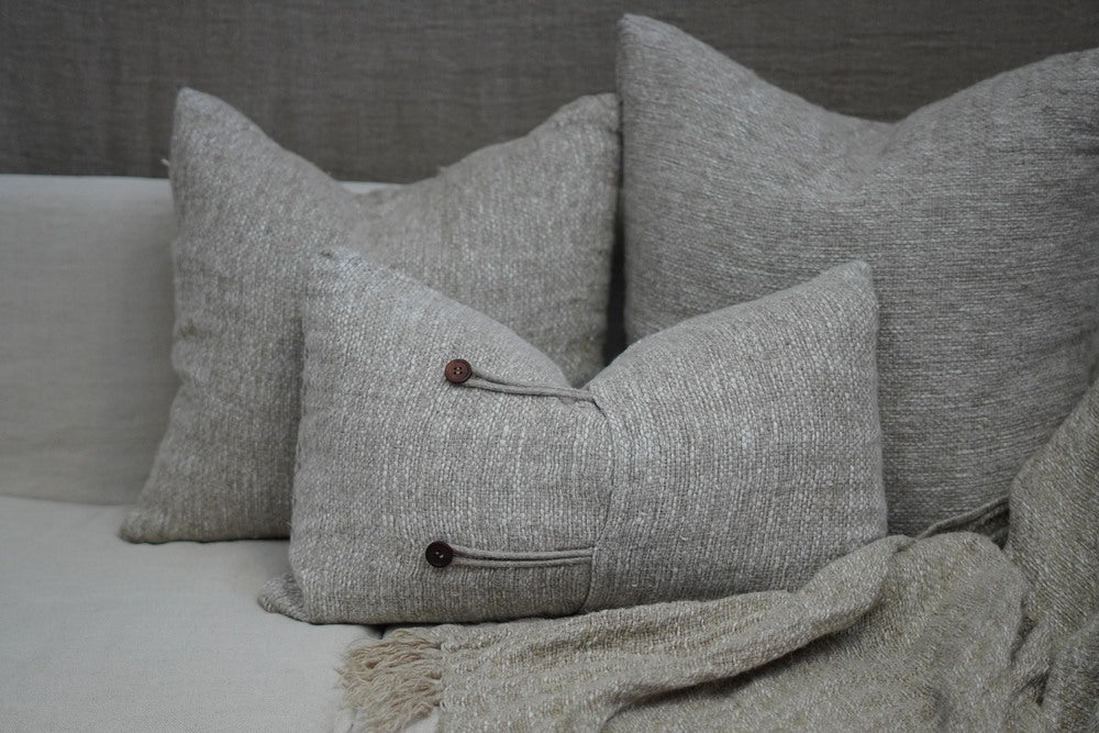Felix Linen Cushion Cover Natural/White 60X60Cm