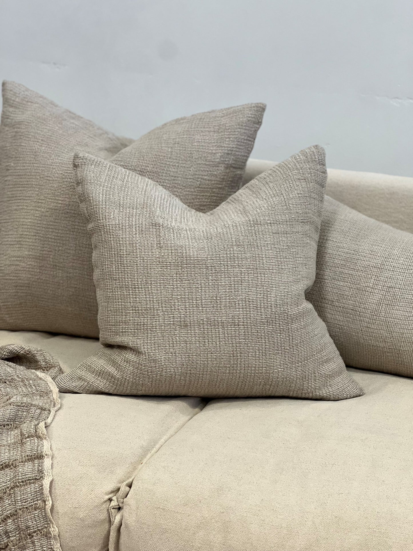 Audrey Linen Cushion Cover Bone 50X50Cm