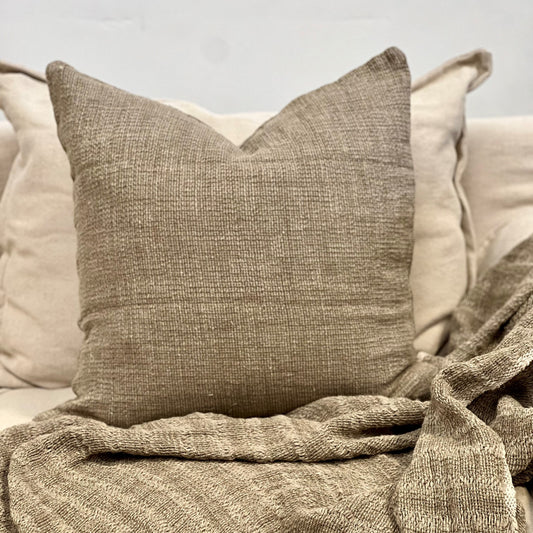 Audrey Linen Cushion Cover Olive 50X50Cm