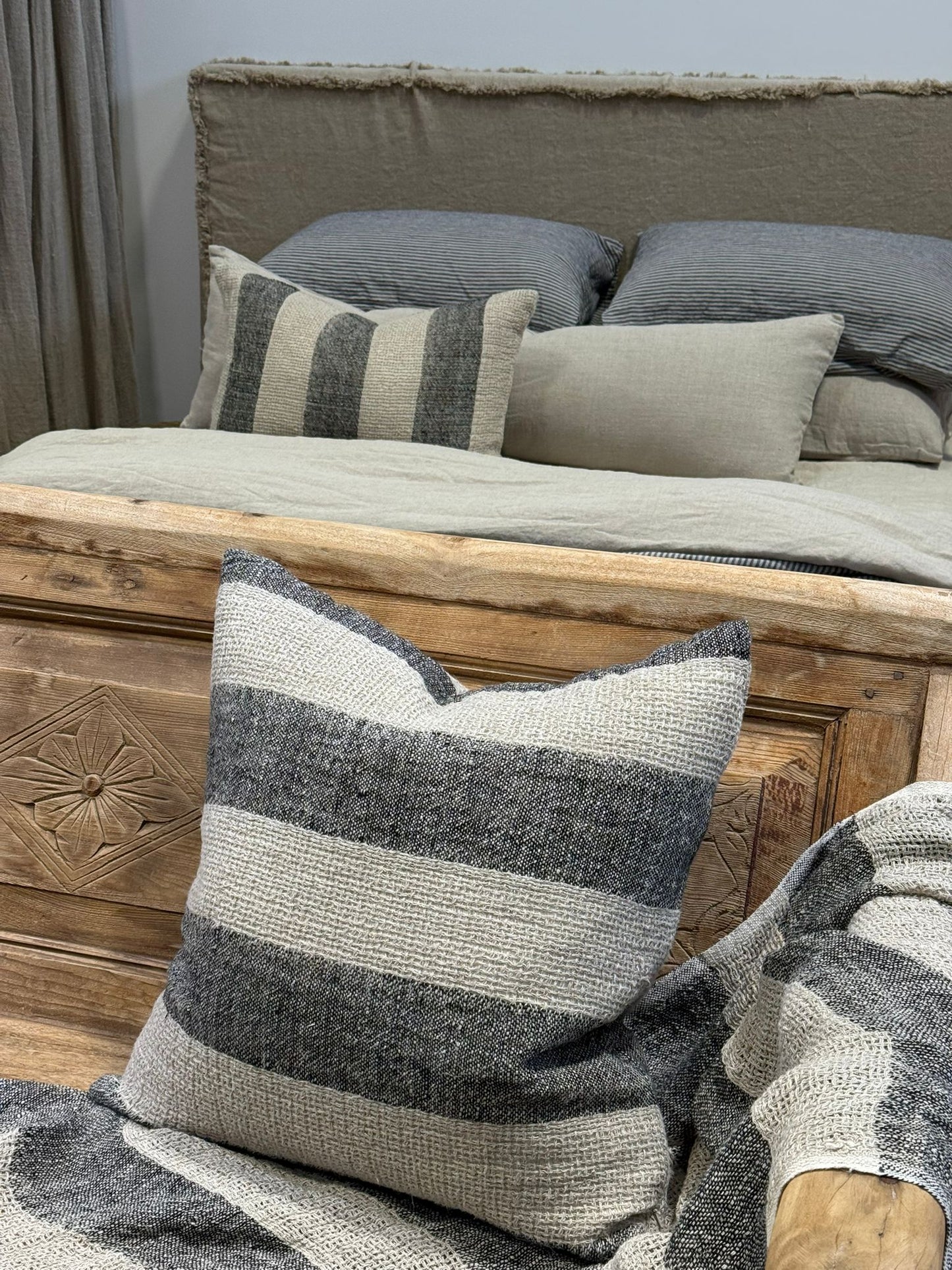 Loom Linen Cushion Cover 50X50Cm