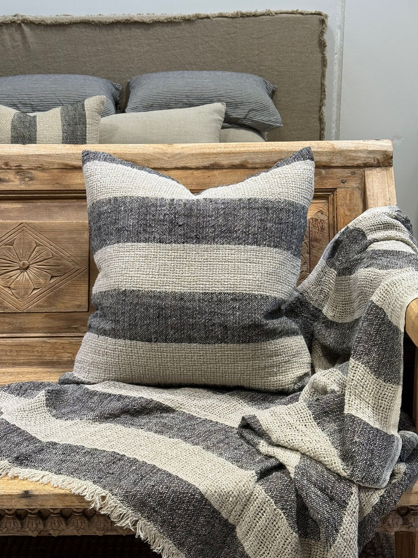 Loom Linen Cushion Cover 50X50Cm