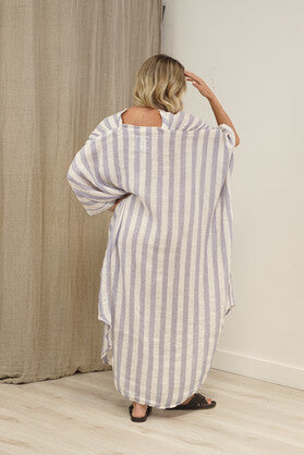 Donna Dress Heather Blue Combo