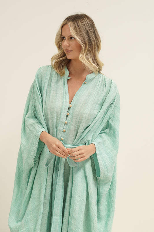Donna Dress Cascade Green Combo