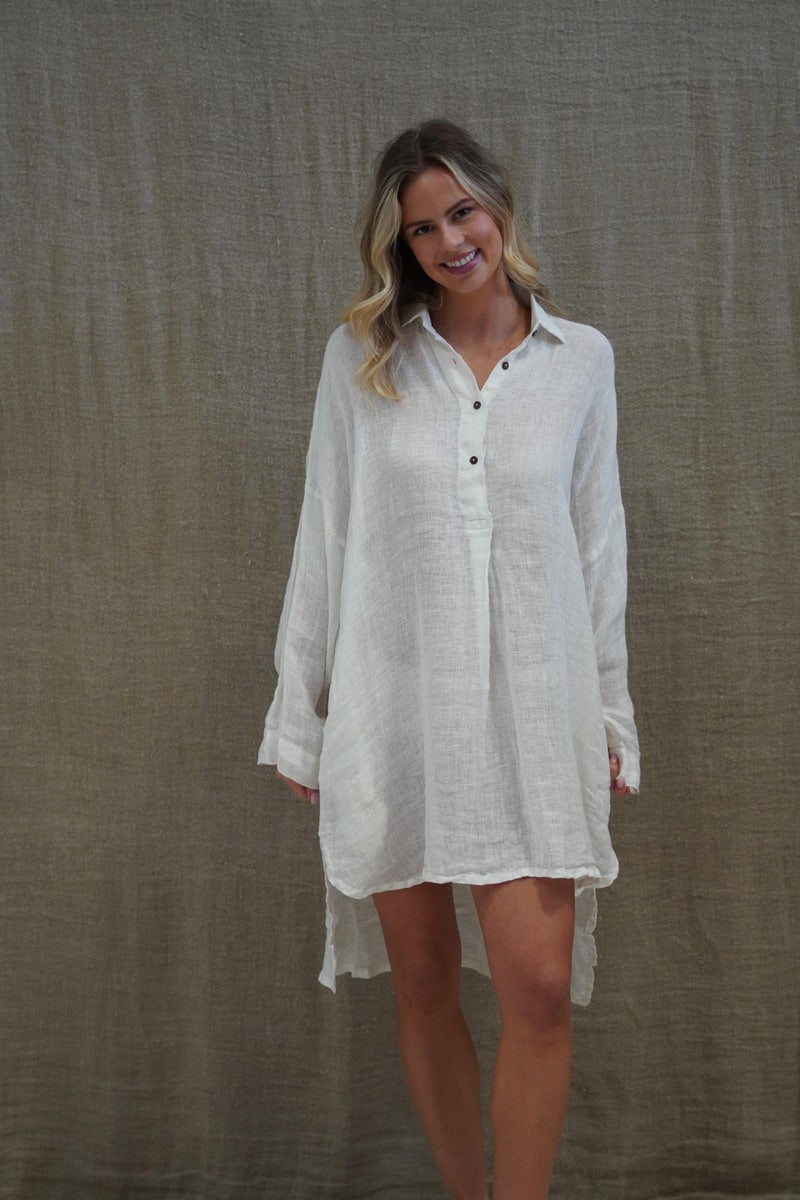 Giana Shirt Dress Ivory