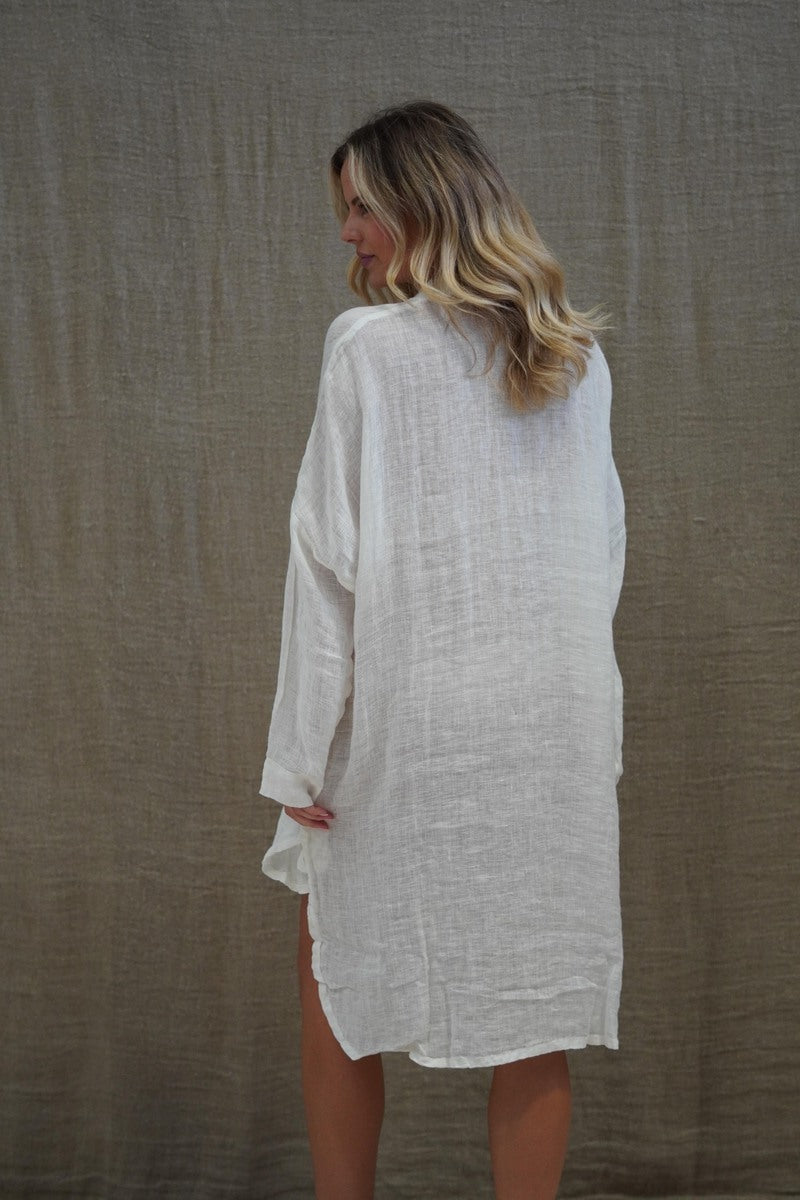 Giana Shirt Dress Ivory