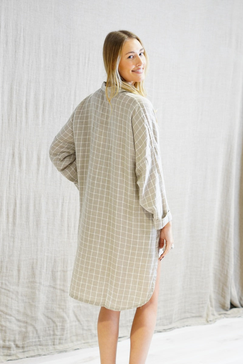 Giana Shirt Dress Venti Taupe