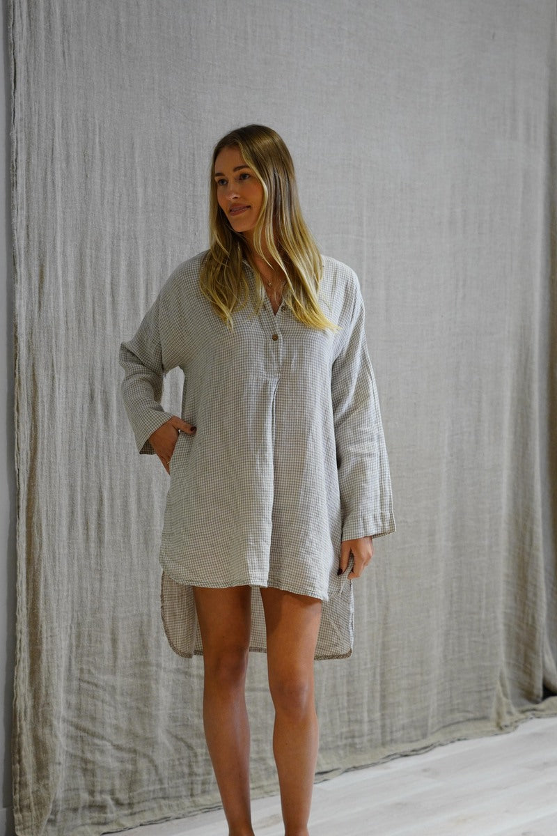 Giana Shirt Dress Demi Taupe